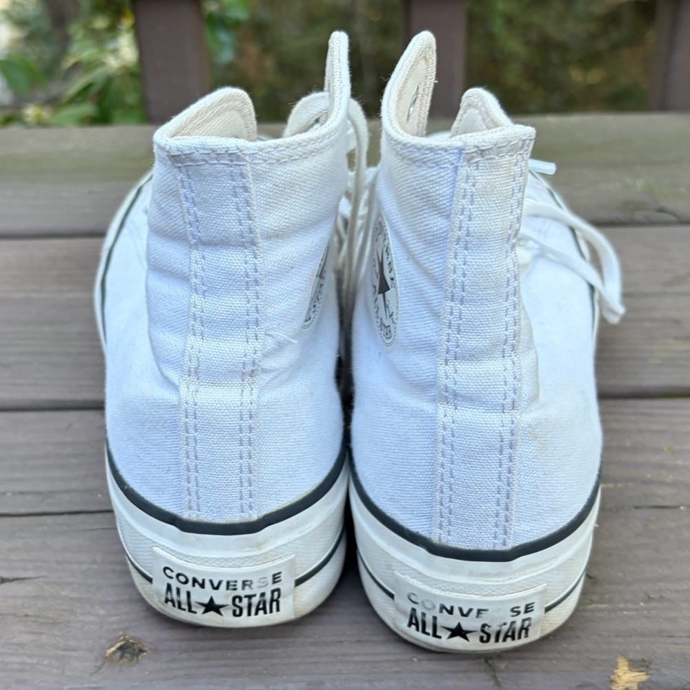 Converse White High-Top Sneakers - Picture 3 of 10